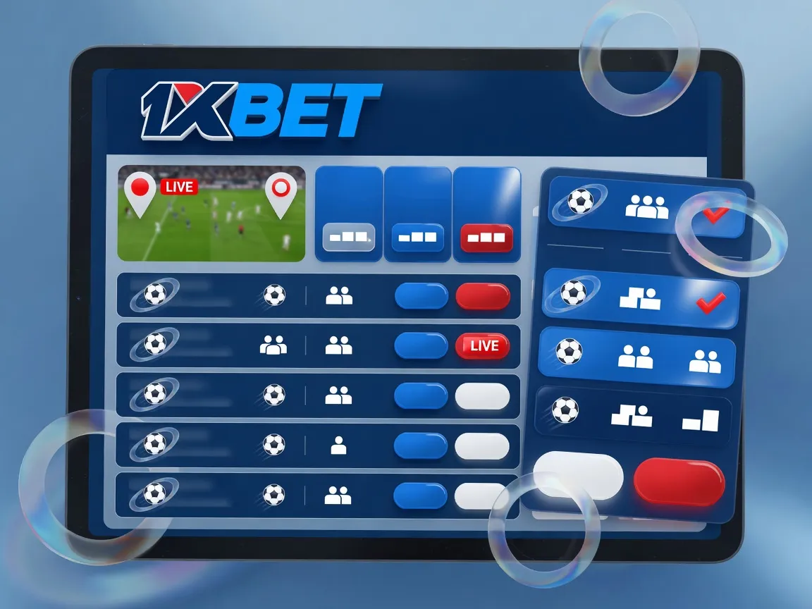 1xBet-də futbol üzrə idman mərcləri xətti və live mərclər